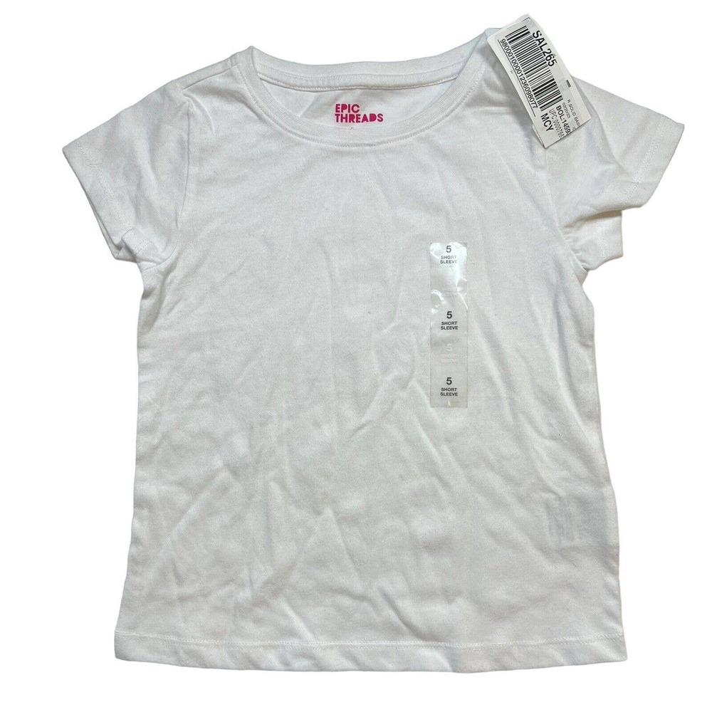 Epic Threads White‎ Short Sleeve Tee 5 New